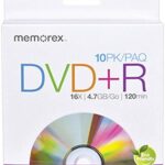 Memorex DVD R 16X 4.7GB/GO 120min (10 Pack, eco friendly)
