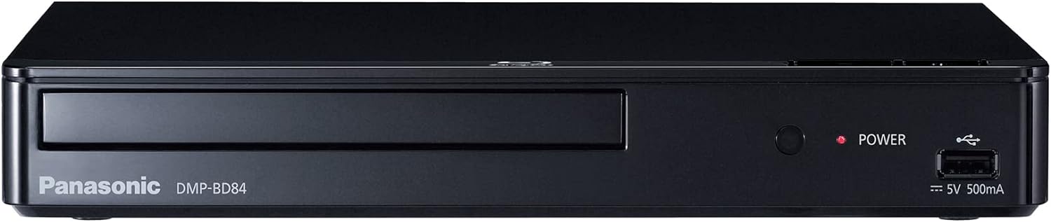 51-j86OP0-L._AC_SL1500_.jpg Panasonic Blu-Ray Player with Full HD Picture Quality and Hi-Res Dolby Digital Sound, DMP-BD84P-K Blu Ray DVD Player, Black - Image 1