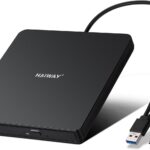 Haiway External CD DVD Drive, USB 3.0 Type-C Burner Writer +/-RW Optical Drive, Slim CD ROM Reader for Laptop Desktop PC, Compatible with Windows 11/10/8/7, Mac OS, Linux (USB 3.0 & Type-C)
