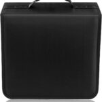 DVD/CD Case Holder - 256 Capacity Disc Storage Wallet Binder for Car, Home, Office, Travel (Black)