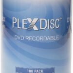 DVD-R 4.7GB 16x Branded Logo Recordable Media Disc - 100 Disc (No Container) FFP, Writable Blank DVDs for Movies, Music, Data Files - Blank DVD Discs 100 Pack