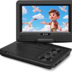 11.5" Portable DVD Player for Kids & Car Travel–9 inch Swivel IPS Screen,3-Hour Battery,CD/DVD/USB/SD Support,Region Free/Headrest Mount & Remote (Black)