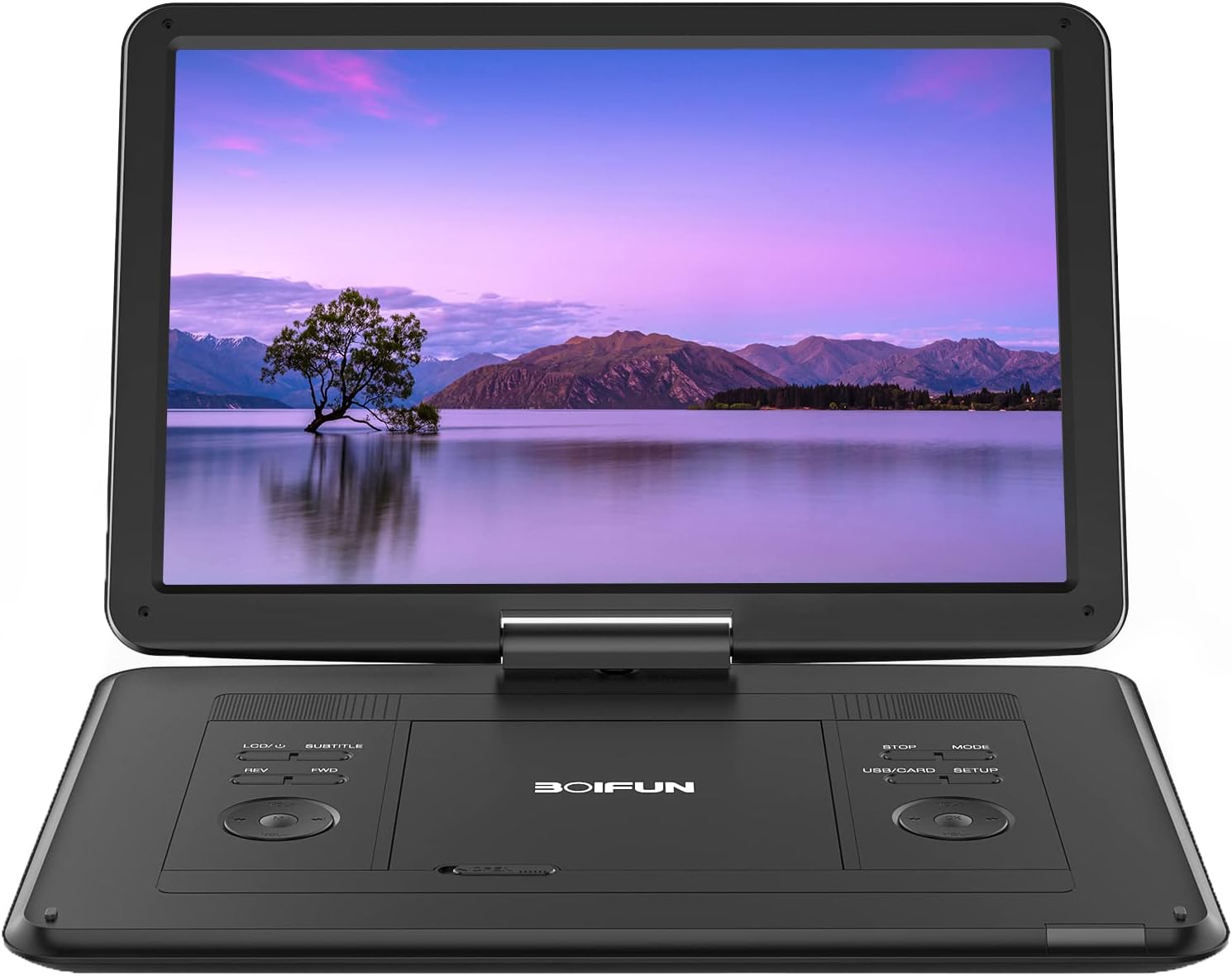 61aFEaNRwcL._AC_SL1500_.jpg 17.5" Portable DVD Player with 15.6" Large HD Screen, 6 Hours Rechargeable Battery, Support USB/SD Card/Sync TV and Multiple Disc Formats, High Volume Speaker, Black - Image 1
