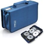 CCidea CD Case DVD Storage Holder, 128 Capacity DVD Cases Organizer CD Plastic Protective Carrying Binder,Portable Cd Wallet for Home Travel (Blue), 128-blue, L11 xW 6 x H3.5 INCH, Beauty Case
