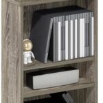Furinno Jaya DVD Shelf, 8-Tier Tall Narrow CD Rack, Media Shelf with Adjustable Shelves, DVD Storage Cabinets for CD Blueray Game Disc, Easy Assembly, for Living Room, Home Office, French Oak