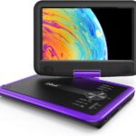 ieGeek 11.5" Portable DVD Player for Kids and Car, 9.5" Eye-Protective Screen with 5 Hours Rechargeable Battery, Support Sync TV/USB/SD Card and Multiple Disc Formats, Regions Free - Purple