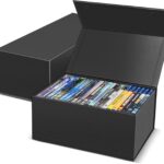2 Pack Blu Ray DVD Storage Box for Steelbook Storage, Movie Organizers, Blu Ray Holder, Video Game Storage Cases