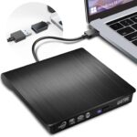 YOTUO External CD/DVD Drive, Portable USB 3.0 & USB-C CD RW Drive, DVD Player, DVD Burner for Laptop, Desktop, Compatible with Windows 7/8/10/11, Mac, MacBook Pro/Air, Linux (IDD029-2)