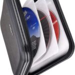 CD DVD Wallet, 32 Capacity Heavy Duty, DVD CD Case Holder for Car,Portable DVD/VCD Storage Disk, Hard Shell Sturdy case, Car CD Disk Holder, Booklet, Blu-ray Wallet (32 Capacity,Black)