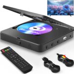 Blu Ray DVD Player, 1080P Full HD Home Theater Disc Player for Smart & Old TVs, HDMI/AV Output, Dolby DTS Audio, 128GB USB Playback, Region A/1 Blu-ray & All DVDs