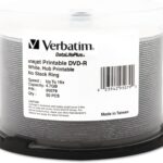 Verbatim DVD-R Blank Discs 4.7GB 16X DataLifePlus White Inkjet Printable Recordable Disc Hub Printable - 50pk Spindle 95079