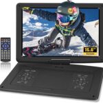 17.9" Portable DVD Player with 15.6’’ Large HD Screen, 6Hrs Play, DVD Player Portable with Dual Speaker, Last Memory, Support SYNC TV/USB/SD Card, Play All Discs Format Except Blu-ray, Black