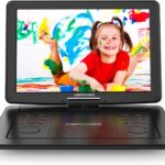 DBPOWER 17.9" Portable DVD Player with 15.6" Large HD Swivel Screen, 6 Hour Rechargeable Battery, Support USB/SD and Multiple Disc Formats, High Volume Speaker, Car Charger, Remote Control
