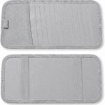 CD Visor Holder for Car, Auto Sun Visor Organizer w/ 12 Disc Storage Sleeves, 1 Mesh Pocket & 1 Pen Holder, Large Capacity CD & DVD Visors Case Storage Holders for Most Vehicles (Gray)