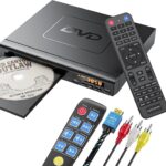 DVD Players for TV with HDMI, DVD Players that Play All Regions, Simple DVD Player with Easy Operation, CD Player for Home Stereo System, Included HDMI and RCA Cable, with Big Buttons Remote Control
