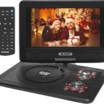 11.5" Portable DVD Player with 9.5" Swivel Screen, 5-Hours Rechargeable Battery,Car DVD Player,Support CD/DVD/SD Card/USB,Regions Free,Dual Speakers, Black…