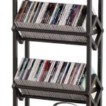 CD Storage Rack with Drawers, 5-Tier Media Organizer DVD Storage Shelf, Large Capacity for CD/DVD, Books & Games, Ideal for Living Room & Home Office, 15.7×11.8×58.7Inches