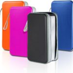 CD Case DVD Storage 4 Pack,100 Capacity DVD Cases Holder CD Storage Case Holders Plastic CD DVD Disc Case Storage Wallet Binder for Car Home Office Travel(4Colours)