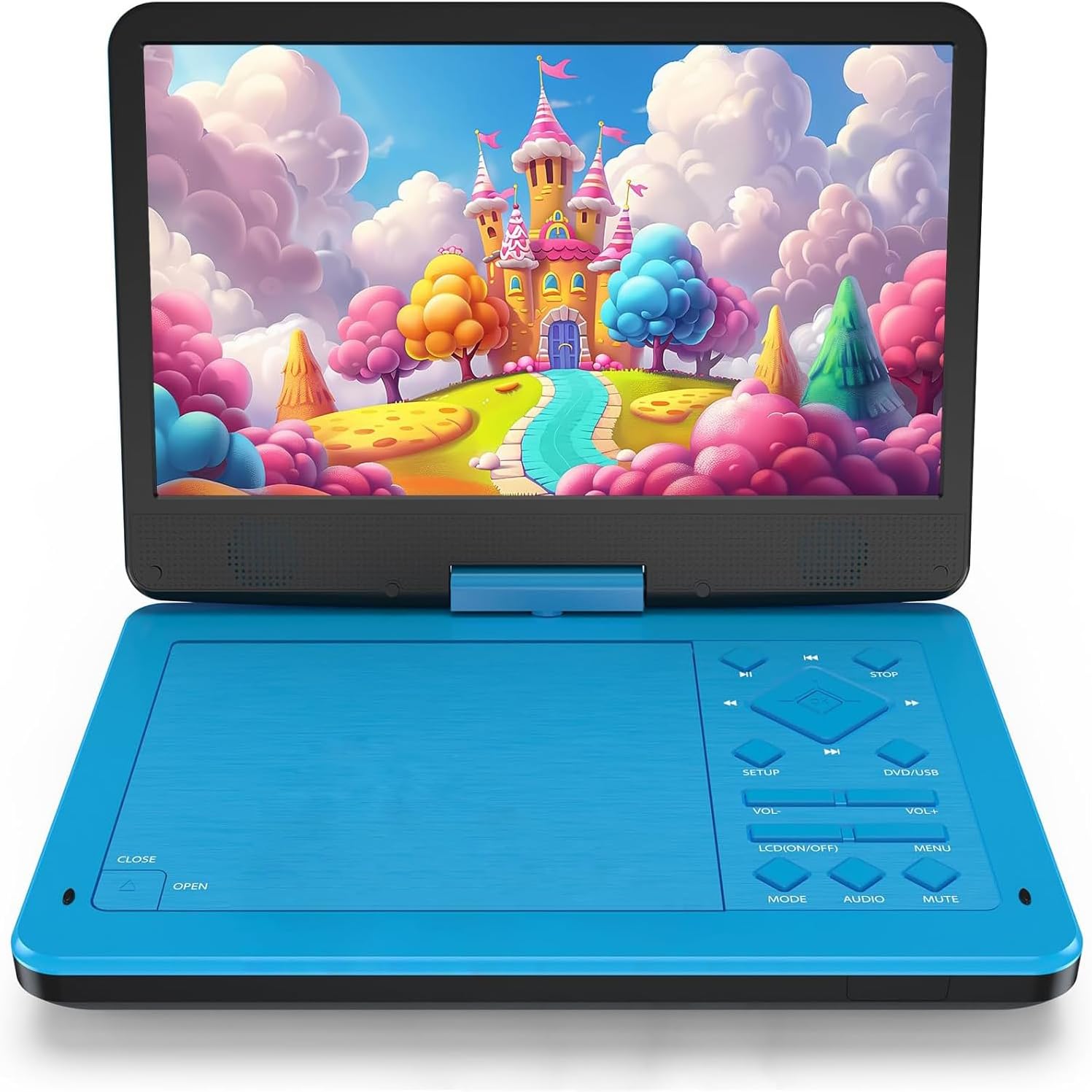 71y2o8EATIL._AC_SL1500_.jpg 12.5-inch Portable DVD Player with 10.5-inch HD Screen, Portable Design for on-the-go Viewing.Supports 5 Hours of Battery Life.CD/DVD/SD Card/USB Compatible,Region Free (Blue) - Image 1