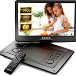 KPKUE 18” Portable DVD Player with 15.6-inch 1080P Swivel Screen, HDMI Input, Large Matte Monitor Protect Eyes, 4-Hour Battery Life, Region Free, Support Multi-Disc, Type-C, USB&SD Card for Road Trip