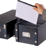 Snap-N-Store DVD Storage Box - 2 Pack - Durable 6 x 8.2 x 16.5 Inch Movie Organizers - Disc Holders with Lids to Store up to 52 DVD Cases - Black.