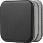 alavisxf xx CD Case, 48 Capacity Hard Plastic DVD Case Portable Zipper CD Case Holder Large Storage Disc Wallet Bag for Car Home Travel (Black, 48 Capacity)