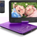 Yoton 12.5" Portable DVD Player with 10.5" HD Swivel Screen, Easy Setup for Kids & Elderly, 6-Hour Battery Life, Includes AV Cable & Car Charger, Supports USB/SD Card(Not Support Blu-ray), Purple
