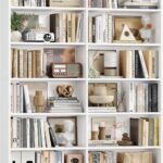 FACBOTALL Bookshelf and Bookcase, 6-Tier Double Wide Bookshelves,Freestanding Display Storage Shelves, Tall Bookcases for Home Decor Bedroom, Living Room, Home Office, White