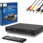 Philips DVD Players for TV with HDMI Port 1080P All Region HD DVD Player for Smart TV USB Input Remote Control Device, Mini DVD CD Player for Home Stereo System, HDMI and RCA Cable Included